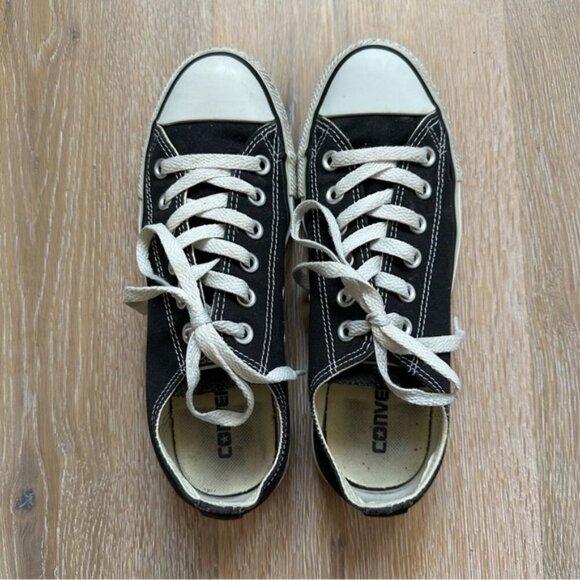 Converse All Star Low Top Black Chuck Taylor Unisex - Men's 5.5 - Women's 7.5 - Picture 10 of 11